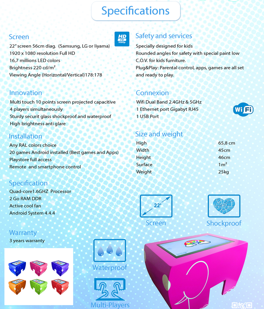 Table Kid's Touchscreen table