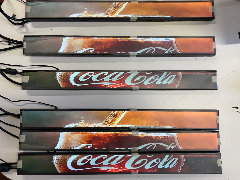 23.1inch Long Stretched Shelf Display, including HDMI IN & OUT and Internal Mediaplayer