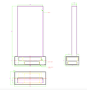 LED Desk Kiosk - 160x320mm panel + base