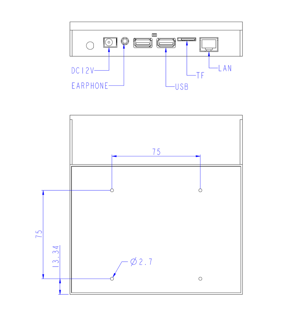 7.5inch Android Square LCD - Roombooking