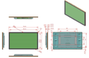 32 inch industrial monitor - 1000 nits - IP65 Front