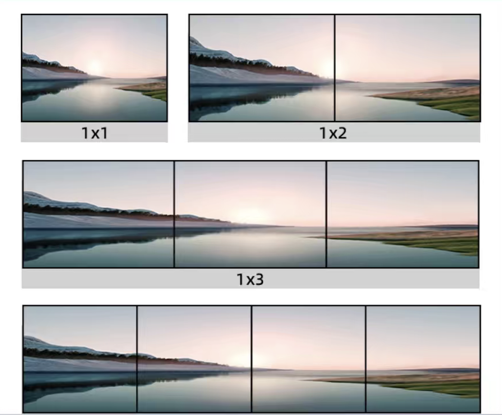 VideoWall 4K Mediaplayer + 8x Pusbbutton inputs