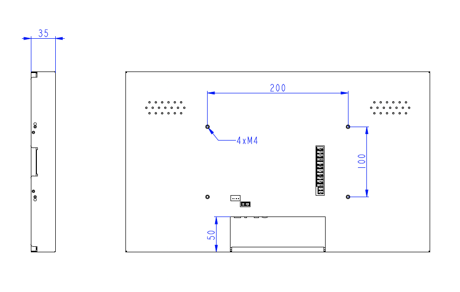 18.5inch MediaScreen - Open Metal Frame - No Mounting strips