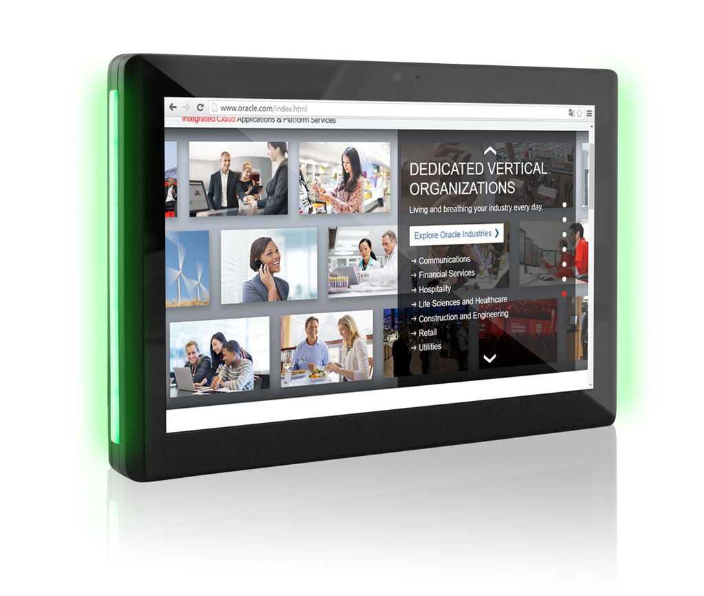 10,1inch Android - TouchScreen - MeetingRoom Display - Side - Green