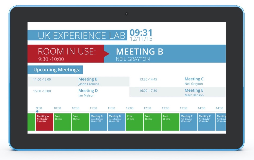 10.1inch Android MeetingRoom Display - TouchScreen - Black - INCLUDING: POE / NFC / RFID
