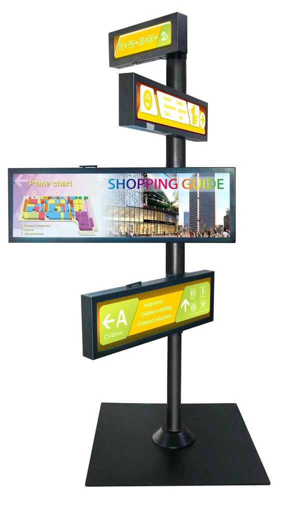 Ultra-Wide Stretched LCD Signpost