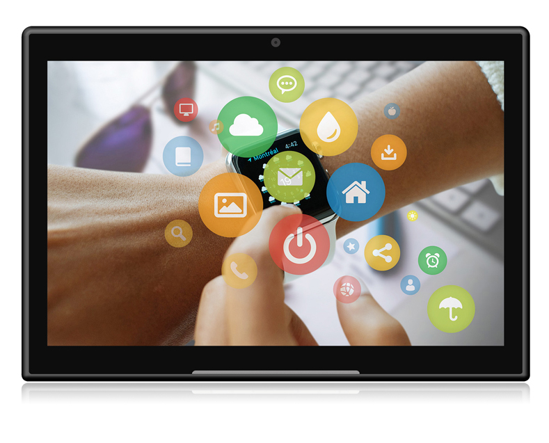 7inch Android Display - TouchScreen - Counter Model-Black-Front