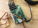 AudioBoard with Multi Output Jacks (6) plus external PressButtons - optional connection LED strips - Input Mobile device 