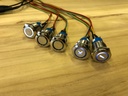 Steel Pushbutton with lightring - with External Cable - 19mmØ Thread