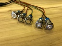 Steel Pushbutton with lightring - with External Cable - 16mmØ Thread