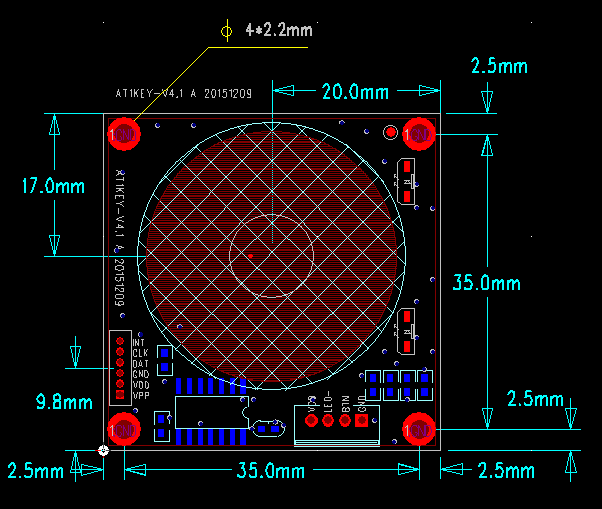 Capacitive Touchbutton with External Cable