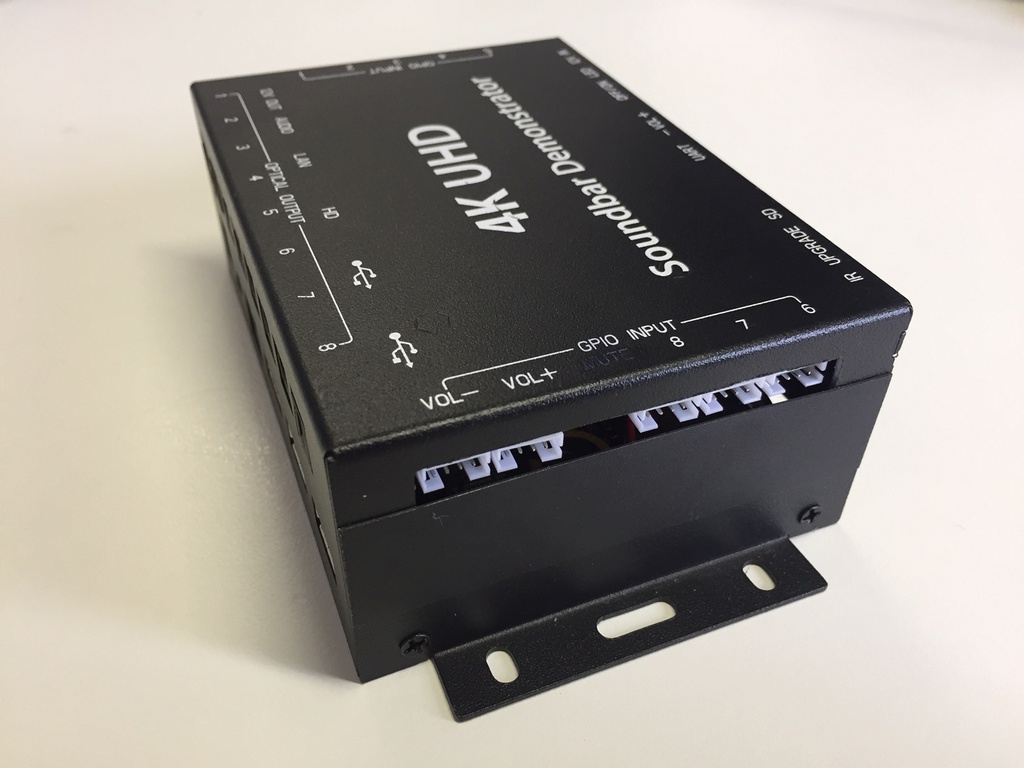 4K SoudBar Demonstrator - MultiFunctions Android Audio&VideoMediaplayer - 8x Digital Output + optional LED strips 