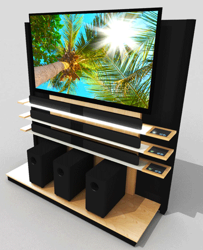 4K SoudBar Demonstrator - ATMOS Dolby - MultiFunctions Android Audio&VideoMediaplayer - 4x HDMI Output + optional LED strips