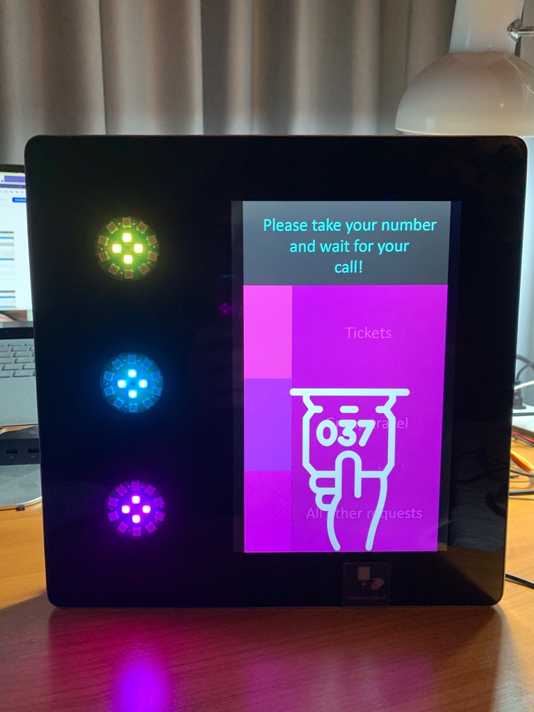 TouchLess button with LED indicator (LEZR)