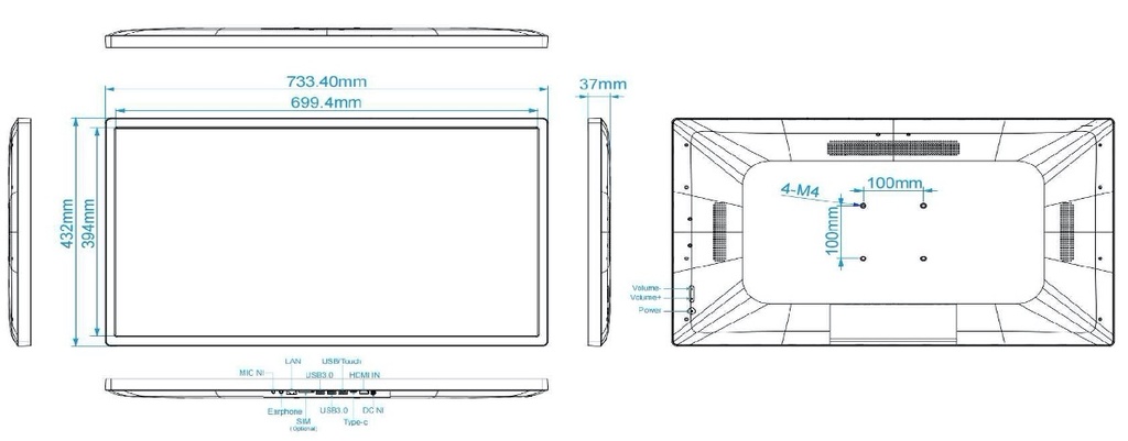 32inch Android Touch - Ultra Narrow Bezel