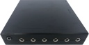 AudioBoard with Multi Output Jacks (6) plus external PressButtons - optional connection LED strips - Input Mobile device - Plastic Housing