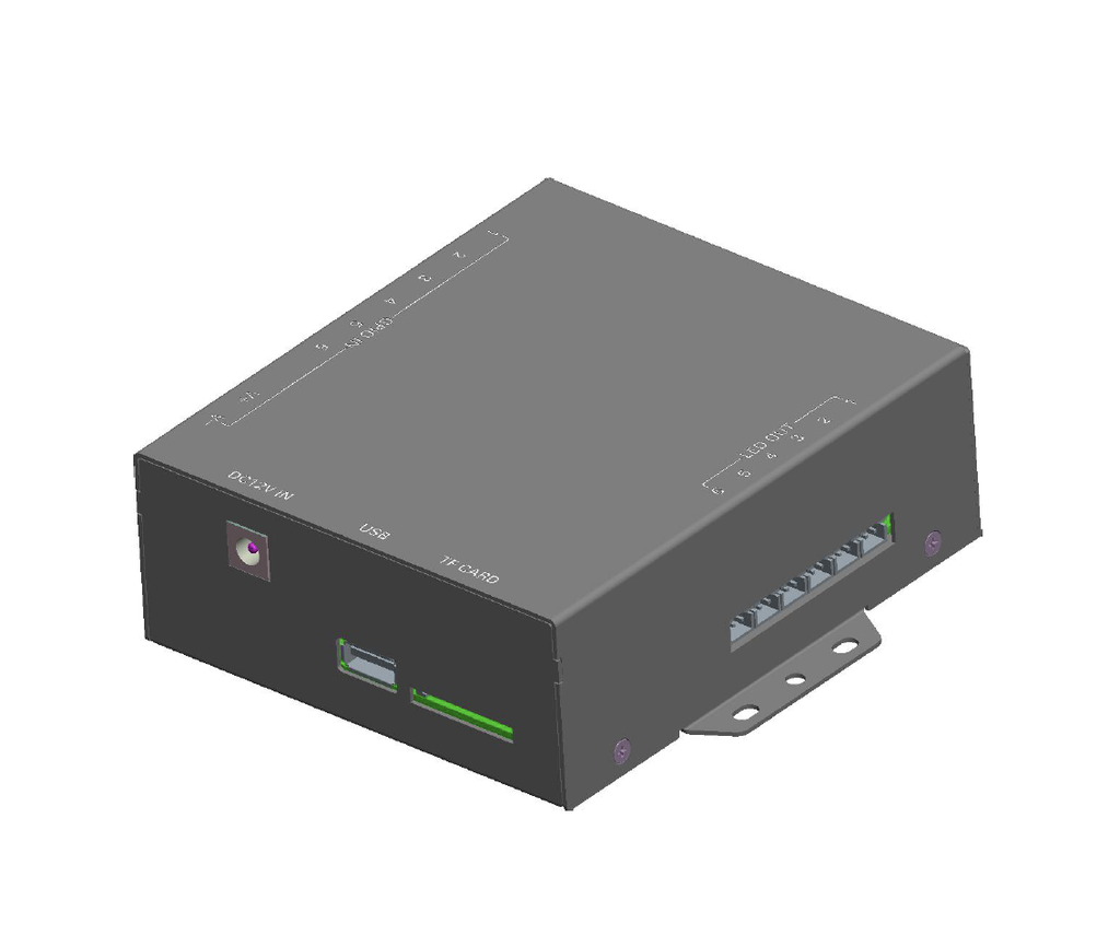 AudioBoard with Multi Output Jacks (6x) and USB Out (6x) & Connect external PressButtons (8x) + LED strips (6x) - Metal Housing