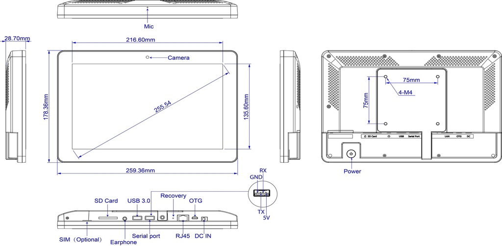 10.1inch Android Display - TouchScreen