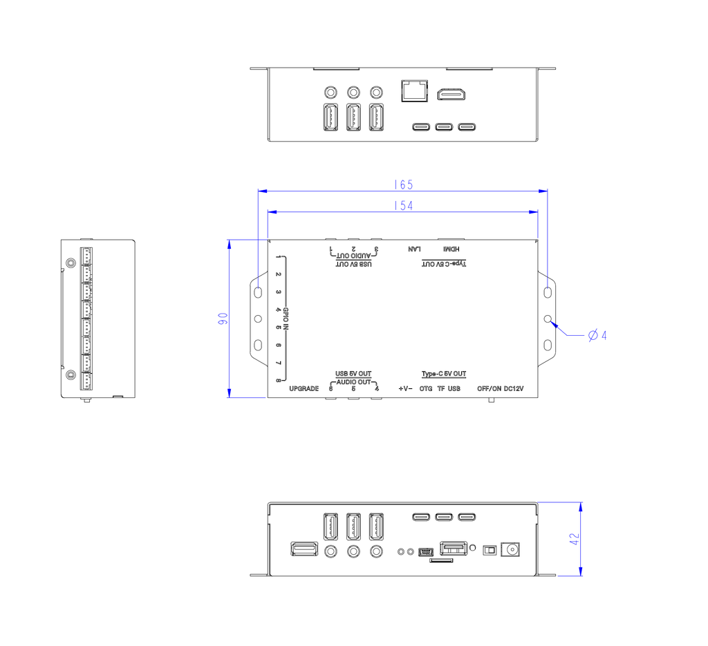 4K Mediaplayer - 6x BT support + Jack + USB Power