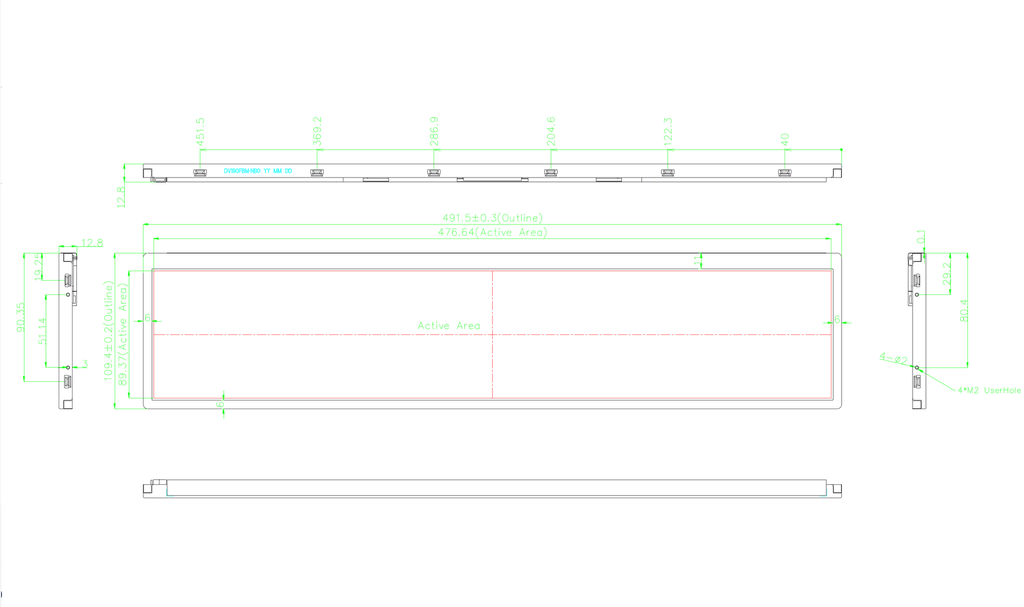 19inch Stretched Shelf LCD - Components Only