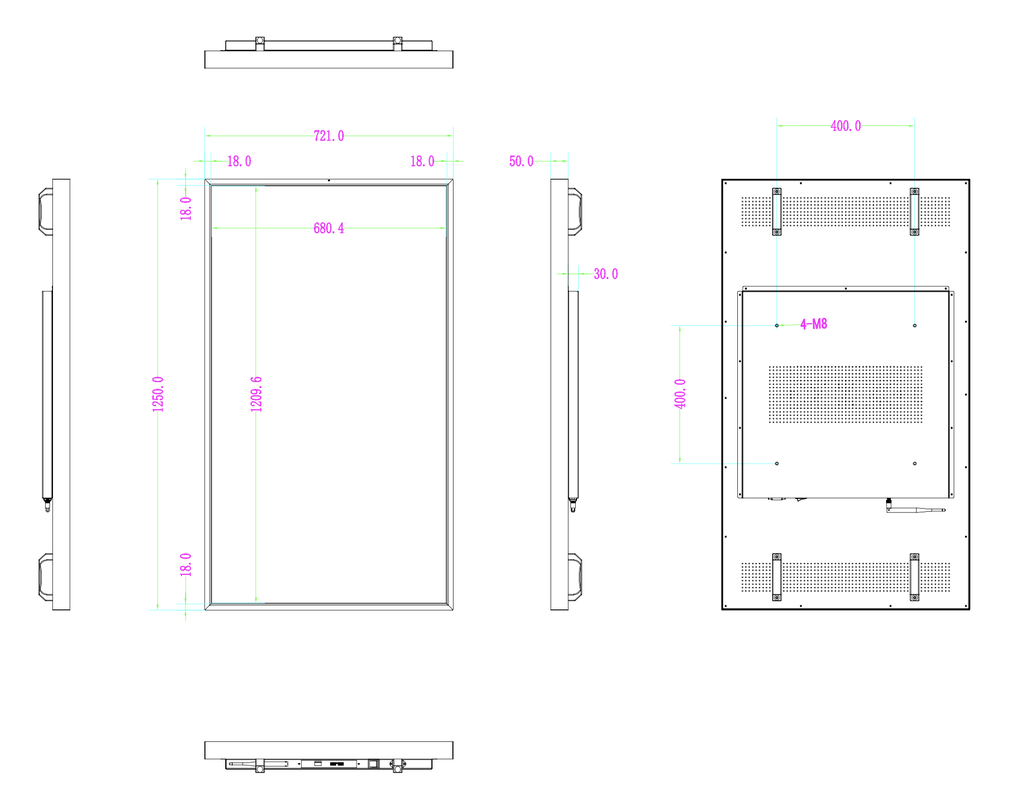 55inch High Brightness Monitor 3000nit - Shopping window