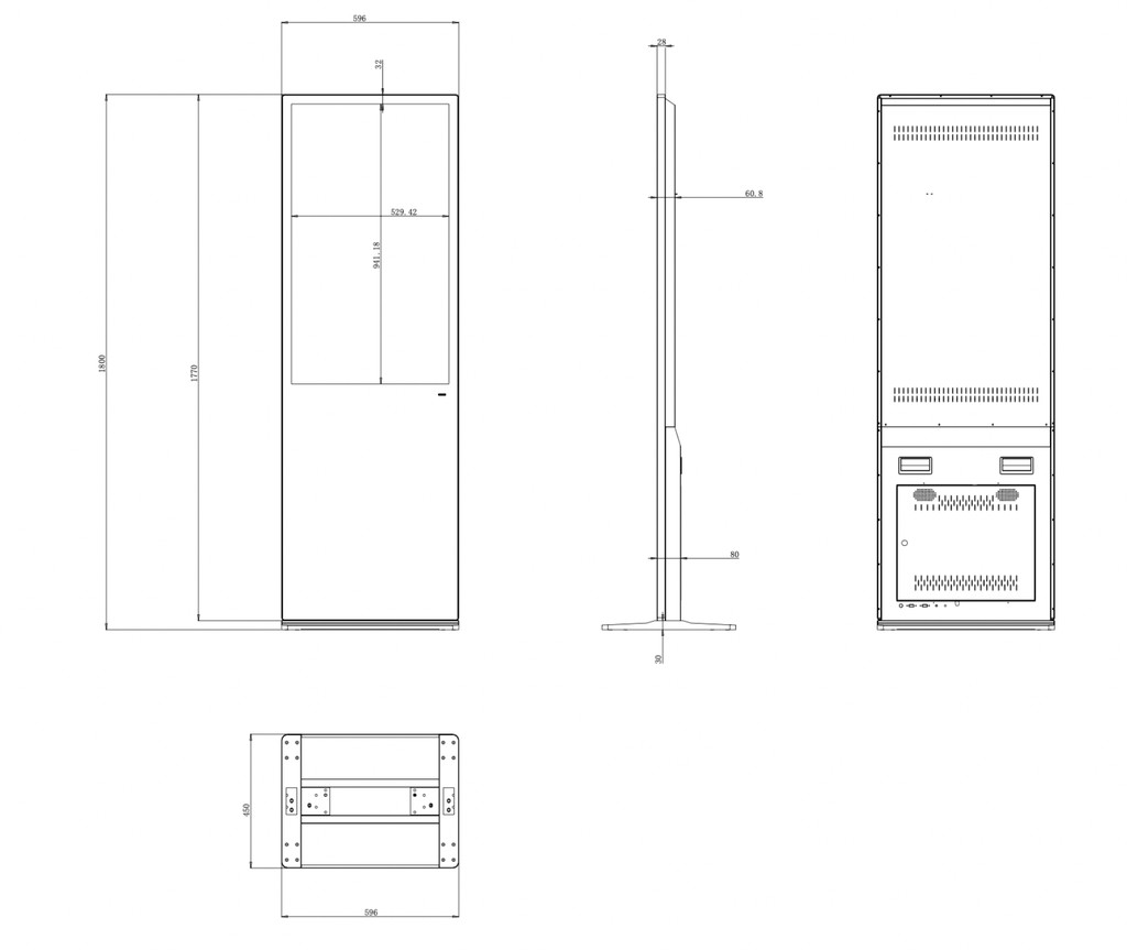 43inch Floor Kiosk Touch - Android OS & HDMI IN