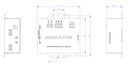 AudioPlayer AUD04 with 2x AUX + 2x LED out + 6x Pushbutton