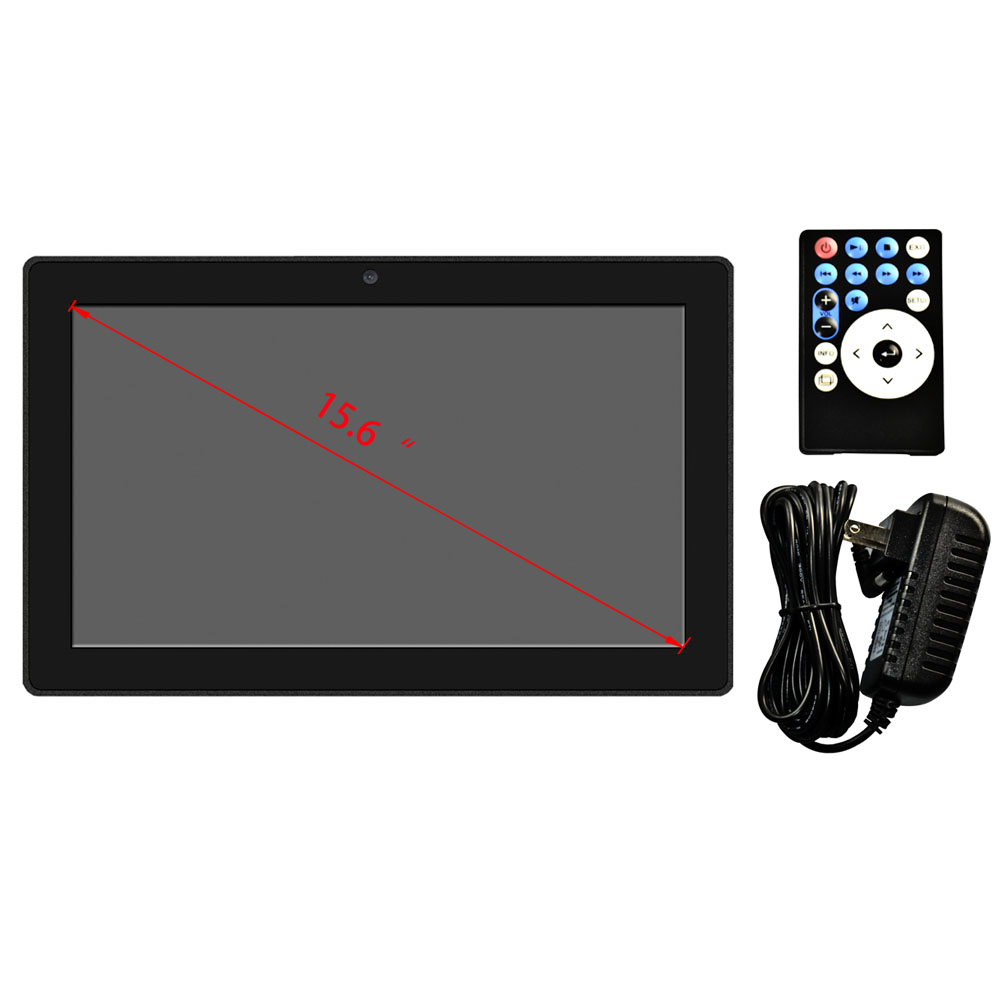15.6inch Digital MediaScreen - AutoStart-Play-Repeat Video or Slides + Optional Triggers-Front-Components