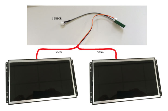 10inch MediaScreen OpenFrame Set + Motion Sensor