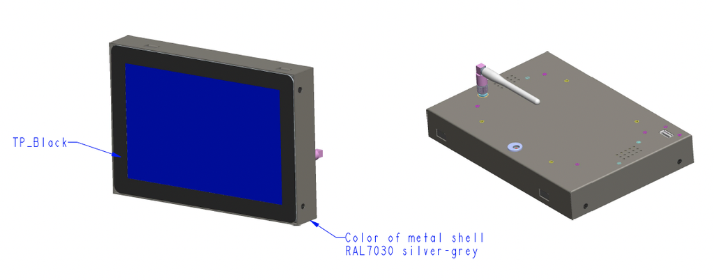 8inch Android Touch Metal Housing Custom