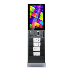 [RS-320AIO-T-KIOSK-Phone] 32inch Freestanding Android Kiosk + Mobile Phone Charger 